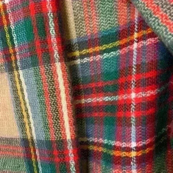 Plaid scarf fall preppy neutral holiday Christmas winter career comfy cozy long - Picture 4 of 5